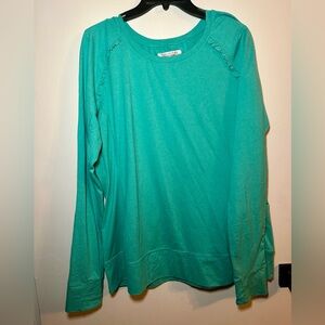 Layer 8 turquoise long sleeve athletic top Size XL